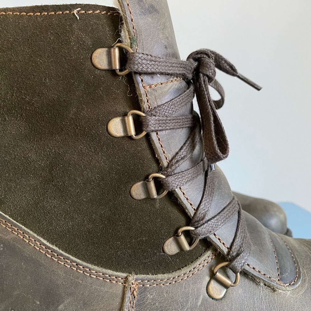 Bos & Co Women’s Olive Grasp Prima wool-lined waterproof ankle boot, Sz 39 EU